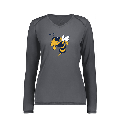 [6847.98D.XS-LOGO3] Women's SoftTouch Long Sleeve (Female Adult XS, Gray, Logo 3)