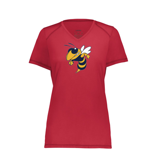 [6844.083.XS-LOGO3] Women's SoftTouch Short Sleeve (Female Adult XS, Red, Logo 3)