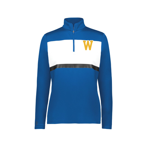 [222791.280.XS-LOGO2] Ladies Bold 1/4 Zip Pullover (Female Adult XS, Royal, Logo 2)