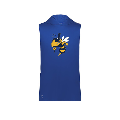 [222590.060.XS-LOGO1] Men's CoolDry Sleeveless Hoodie (Adult XS, Royal, Logo 1)