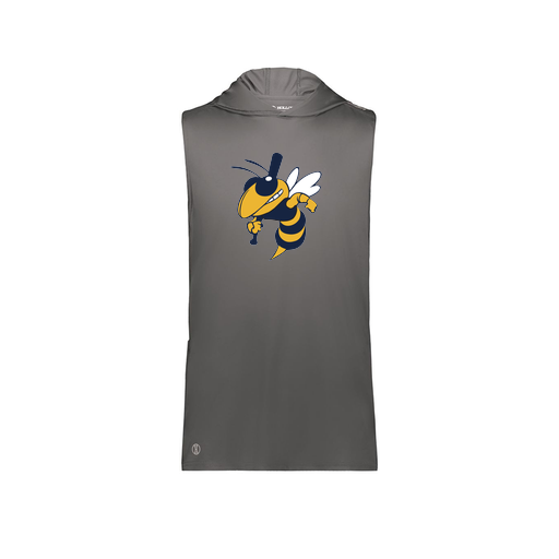 [222590.98D.XS-LOGO1] Men's CoolDry Sleeveless Hoodie (Adult XS, Gray, Logo 1)