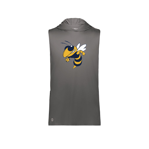 [222590.98D.XS-LOGO3] Men's CoolDry Sleeveless Hoodie (Adult XS, Gray, Logo 3)