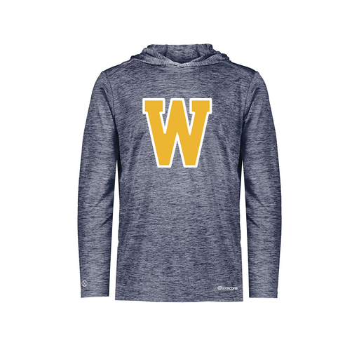 [FOLHCGNV-AS-LOGO2] Decker Men's Charge Hoodie (Adult S, Navy, Logo 2)