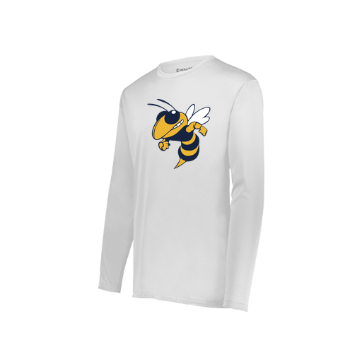 [222822.005.XS-LOGO3] Men's LS Smooth Sport Shirt (Adult XS, White, Logo 3)