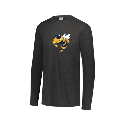 [FTLCUBBK-AXS-LOGO3] Decker Men's Tri-Blend T-Shirt - Long Sleeve (Adult XS, Black, Logo 3)