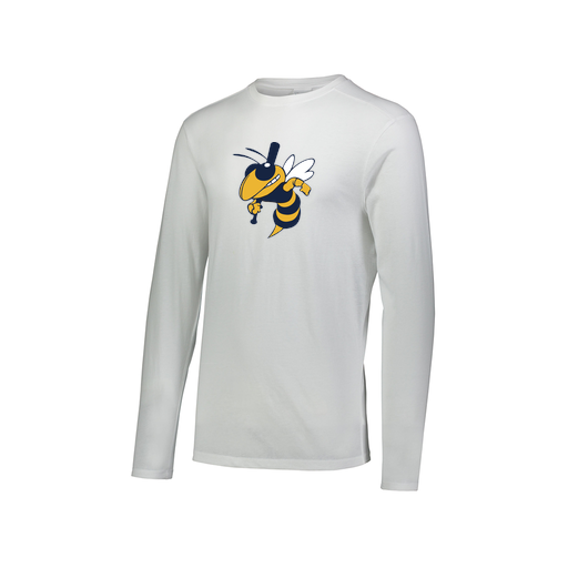 [FTLCUBWH-AXS-LOGO1] Decker Men's Tri-Blend T-Shirt - Long Sleeve (Adult XS, White, Logo 1)