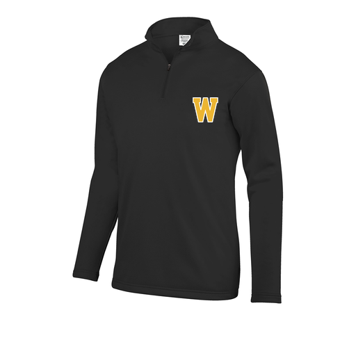 [FOLQFFBK-YS-LOGO2] Decker Youth FlexFleece 1/4 Zip (Youth S, Black, Logo 2)