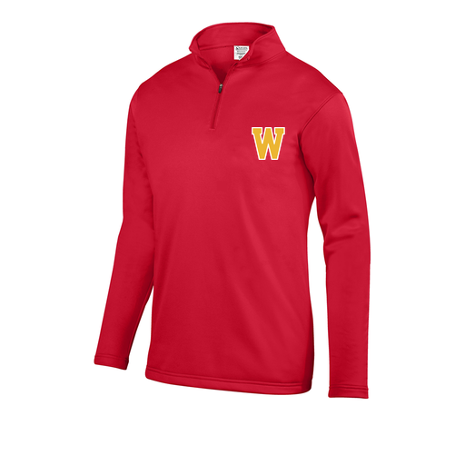 [FOLQFFRD-YS-LOGO2] Decker Youth FlexFleece 1/4 Zip (Youth S, Red, Logo 2)